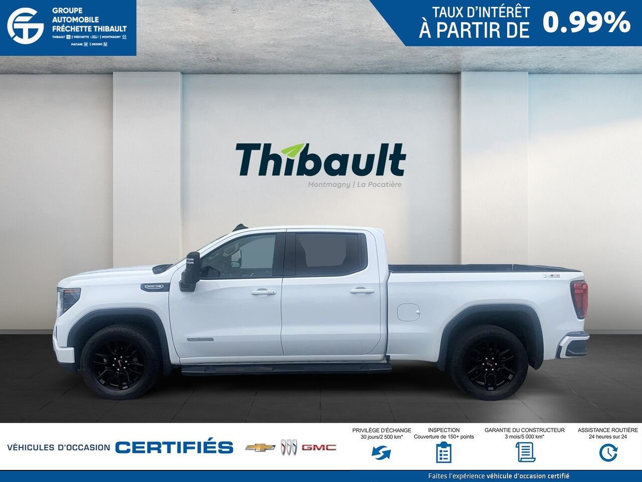 GMC SIERRA Elevation cabine multiplace 4RM 157 po 2024 Blanc Montmagny - photo #4