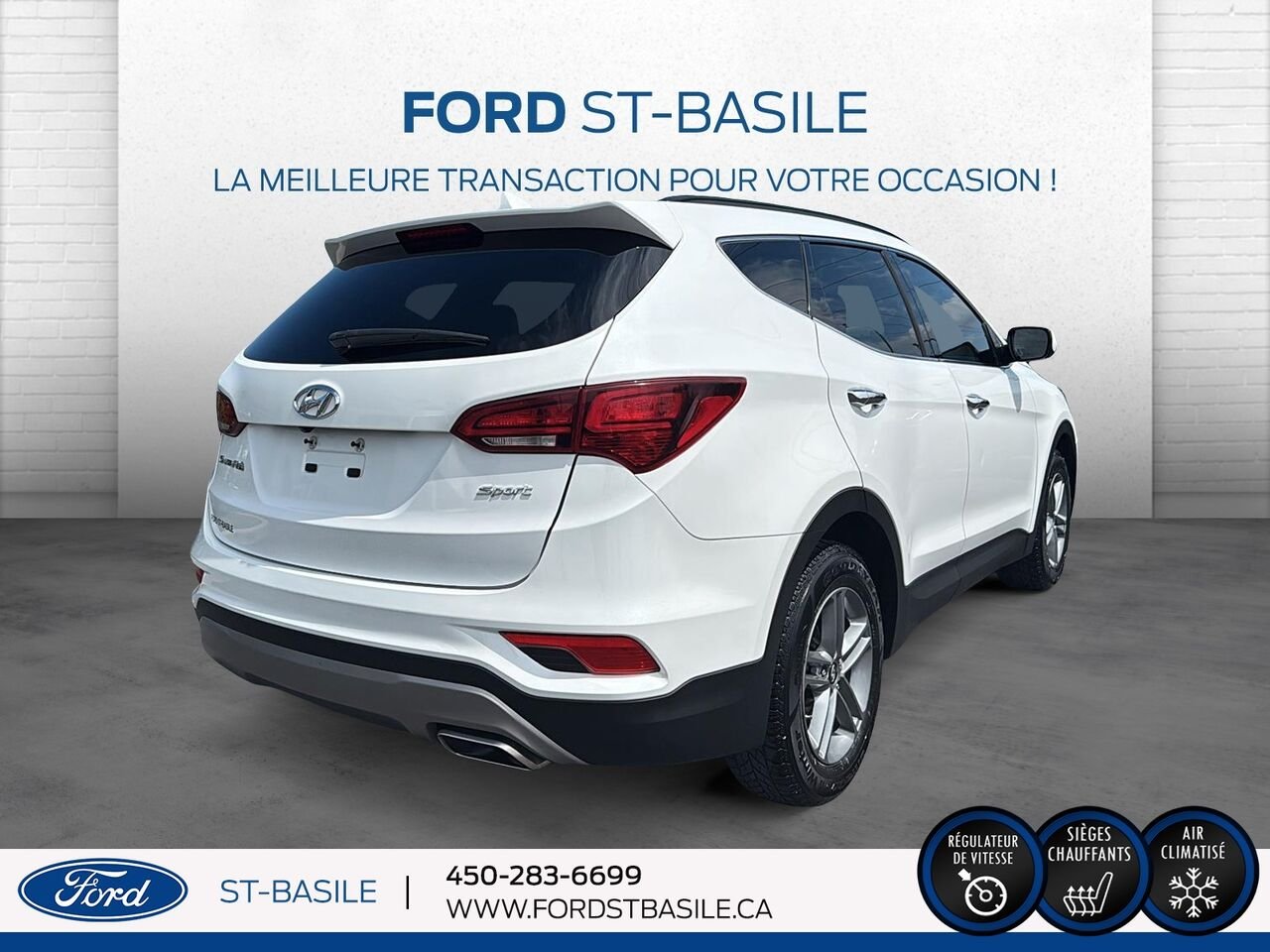 HYUNDAI Santa Fe 2017 Blanc Saint-Basile-le-Grand - photo #7
