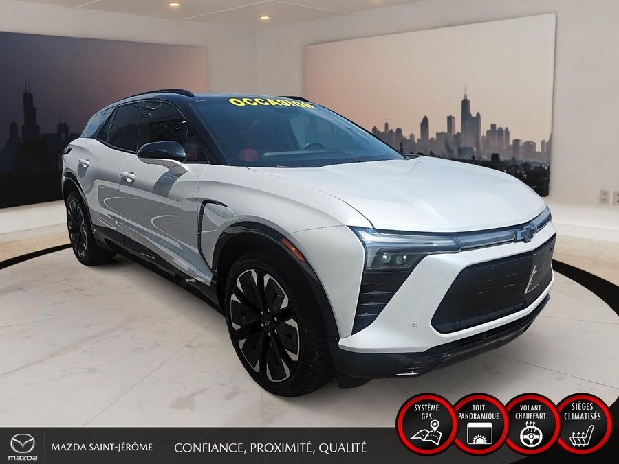Chevrolet Blazer EV RS | AWD | TOIT PANORAMIQUE | 85 kWh | SIÈGES VENTILÉS 2025 Blanc