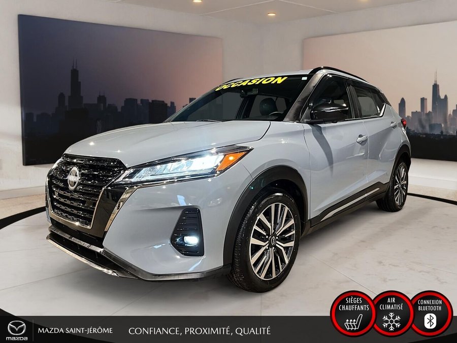 Nissan Kicks SR | DÉMARREUR À DISTANCE | AIDE AU STATIONNEMENT | MAGS NOIR 2023 Gris