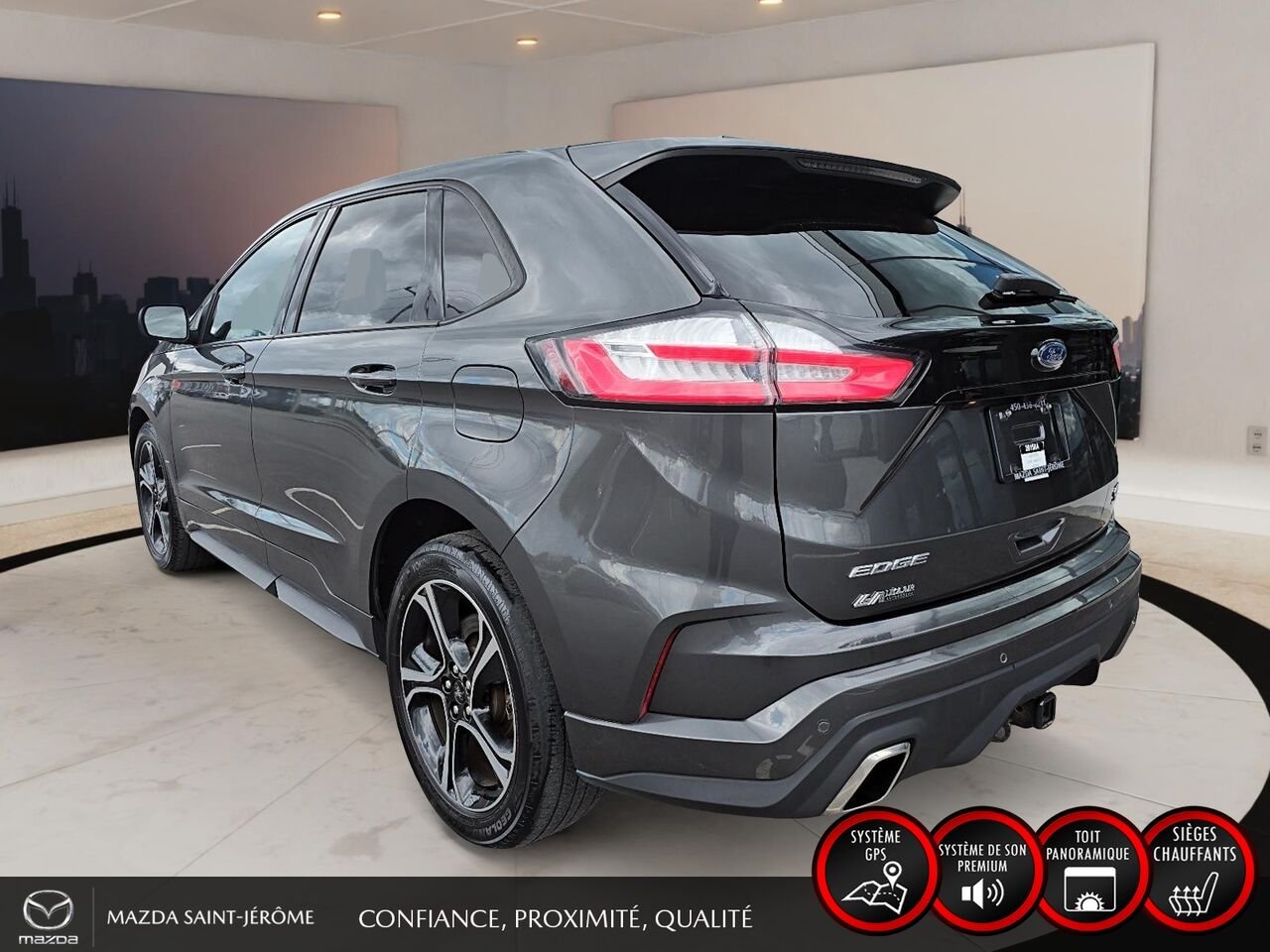 2020 Ford Edge ST | TOIT PANO | AWD | CUIR | Grey Saint-Jérôme - photo #10