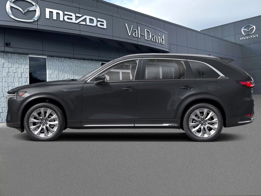 Mazda CX-90 hybride léger GT TI, 7 PASSAGERS, BANQUETTE, COMMANDE AU VOLANT 2026 Noir de jais mica