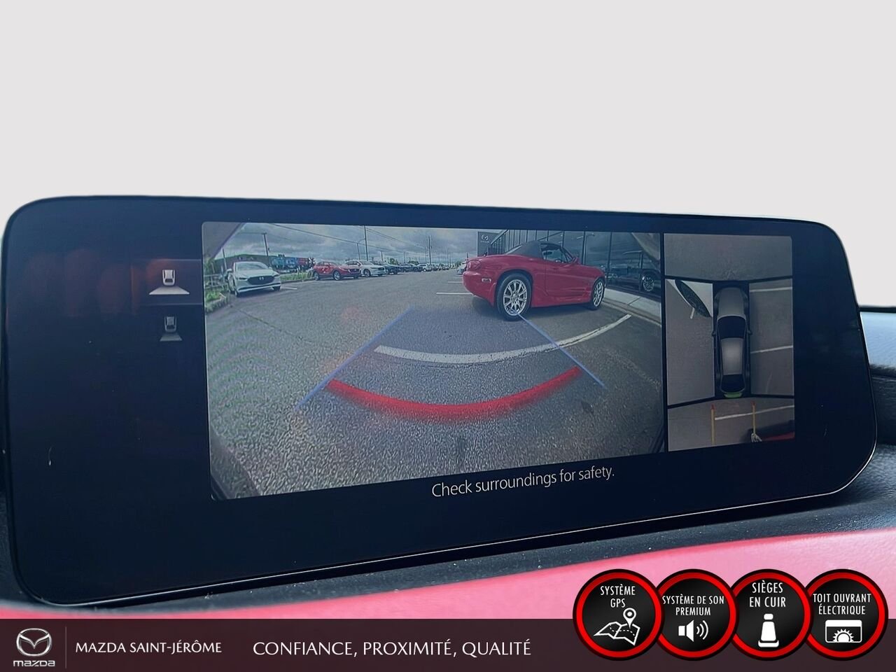 2025 Mazda Mazda3 Sport GT avec moteur turbo | CUIR ROUGE | AWD | TOIT OUVRANT White Saint-Jérôme - photo #20