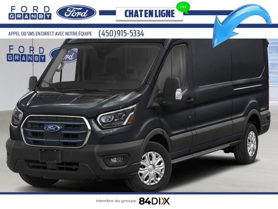 Ford E-Transit fourgonnette utilitaire T-350 EL PA toit surélevé 148 po PNBV de 9 500 lb 2025 Noir agate métallisé