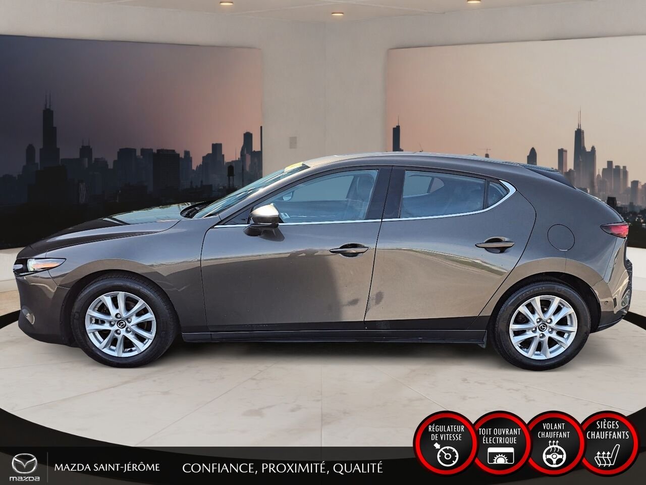 Mazda Mazda3 Sport GT | TOIT OUVRANT | CUIR | AUTOMATIQUE 2020 Gris Saint-Jérôme - photo #10