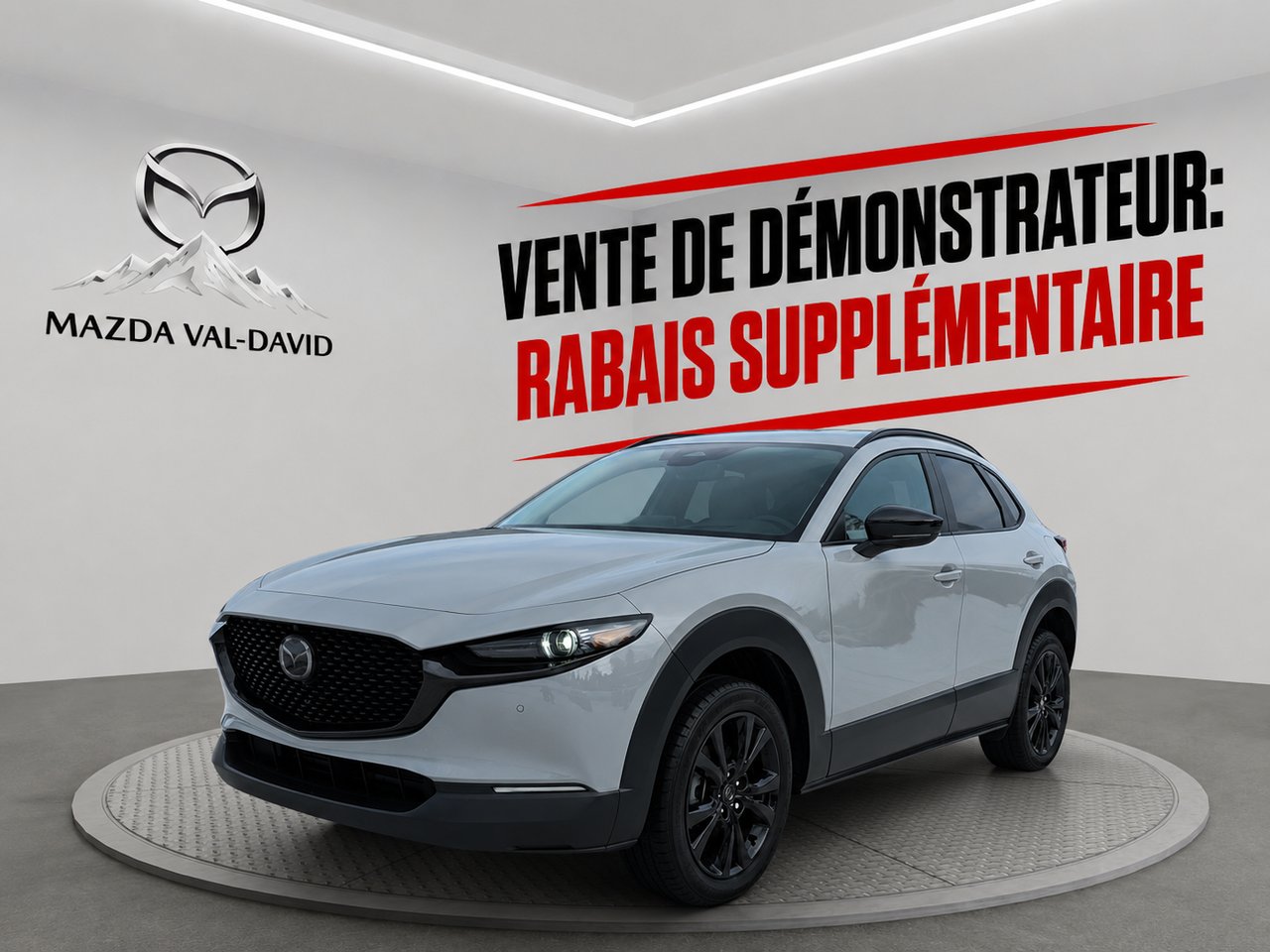 2026 Mazda CX-30 GT turbo, awd, toit ouvrant, Écran 360 degré, Navigation, chargeur sans fil pour cellulaire Aero Grey Metallic Val-David - photo #0