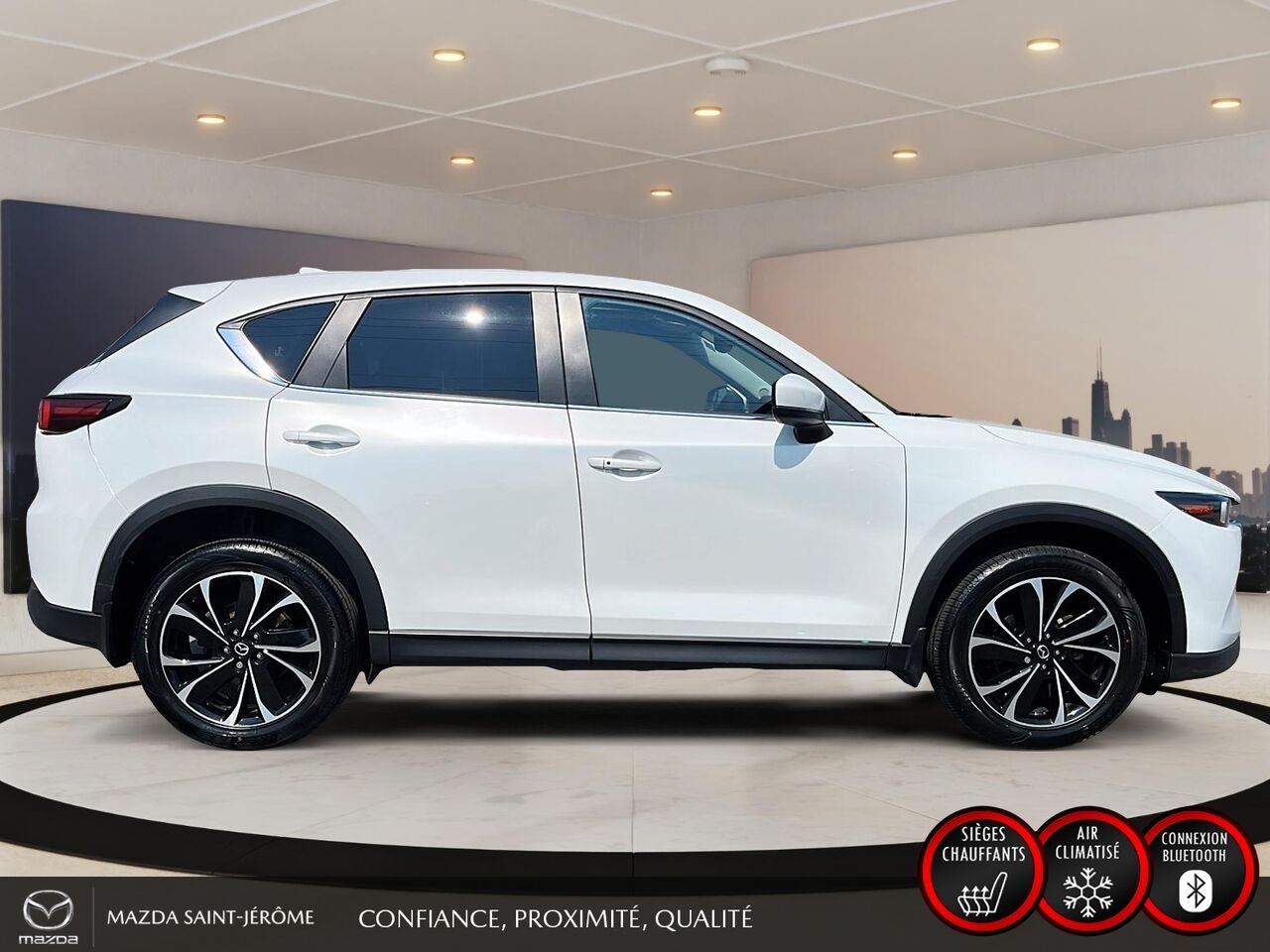 2023 Mazda CX-5 GS LUXURY | TOIT OUVRANT | AWD | CUIR | White Saint-Jérôme - photo #4