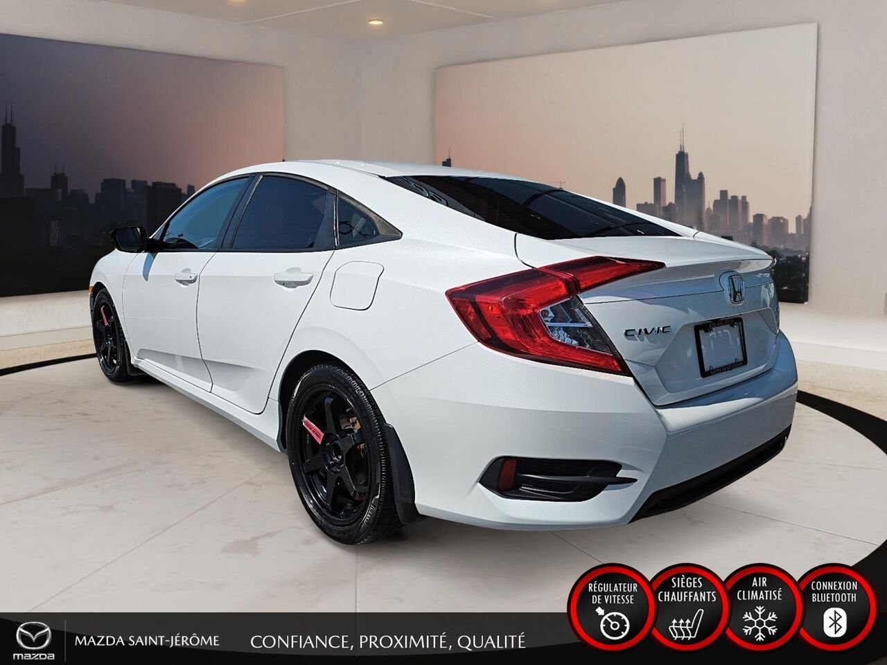 2020 Honda Civic Berline LX | MANUELLE | MAGS NOIR | CLEAN CARFAX | White Saint-Jérôme - photo #8