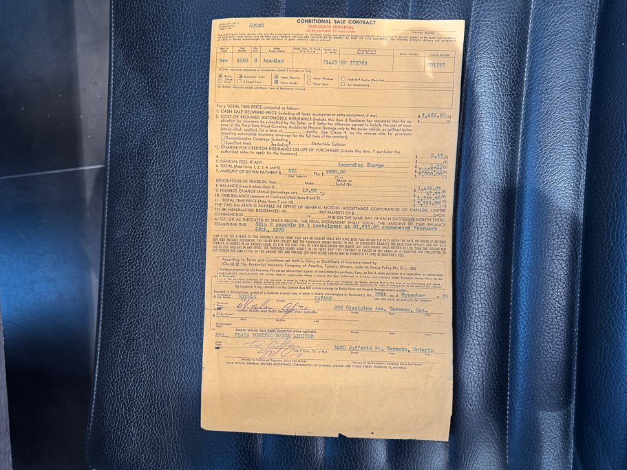 1969 Pontiac Acadian PRIX EN USD Blue Montreal - photo #46