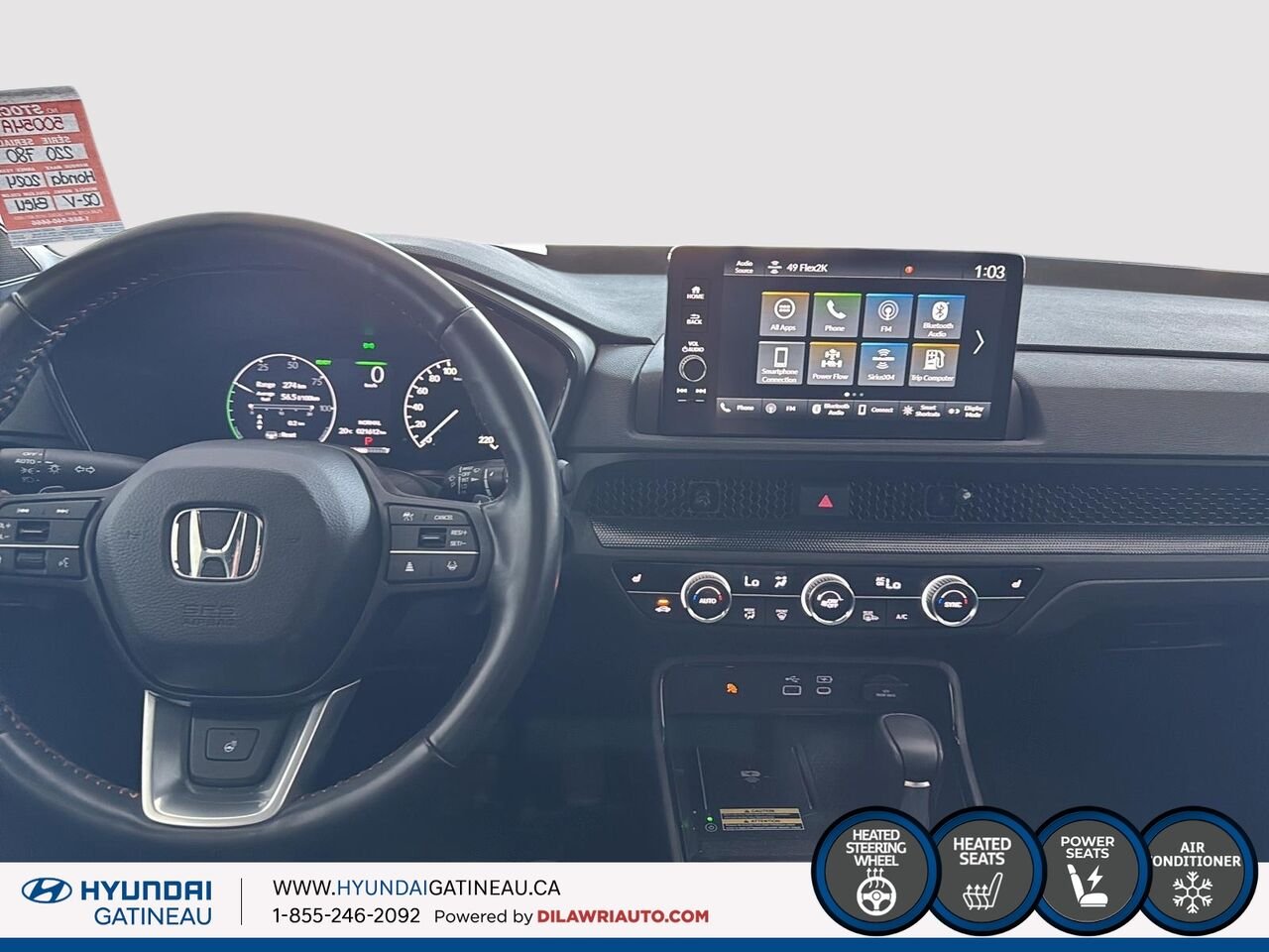 Honda CR-V hybride EX-L *** hybride , bas millage , carfax clean *** 2024 Bleu Ottawa & Gatineau - photo #7