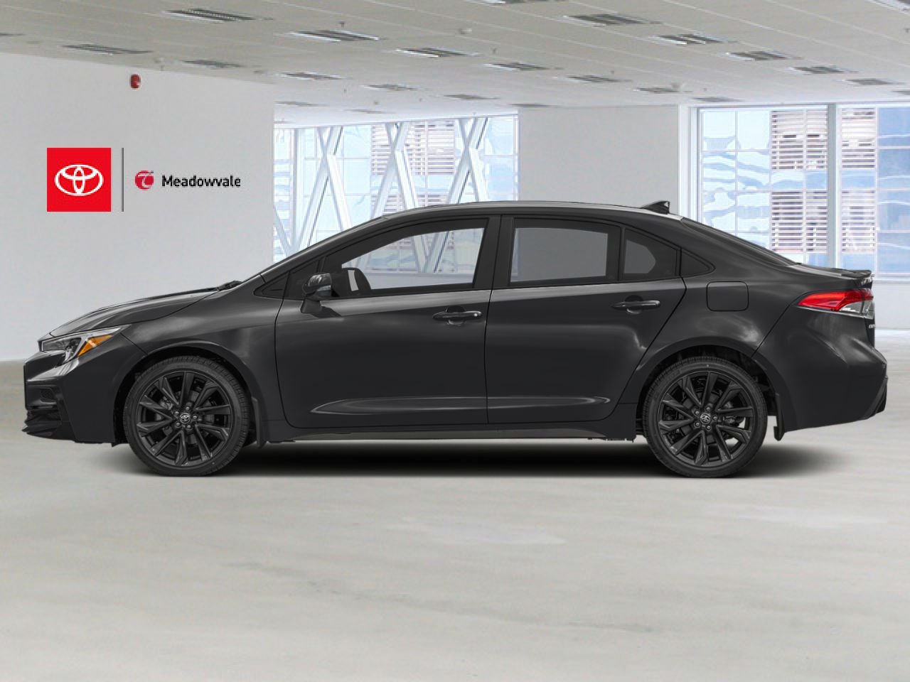 2026 TOYOTA Corolla Features a 2.0-liter 4-cylinder engine (169 hp) paired with a CVT, distinctive 18-inch alloy wheels, a power moonroof, a wireless smartphone charging pad, and a heated leather-wrapped steering wheel Midnight Black Metallic Mississauga - photo #1