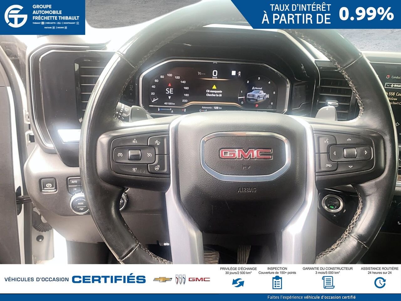 GMC SIERRA Elevation cabine multiplace 4RM 157 po 2024 Blanc Montmagny - photo #11