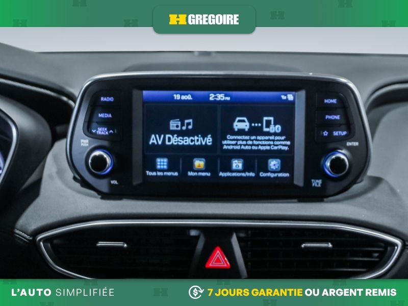 Hyundai Santa Fe 821246A | Preferred AWD AUTO AC MAGS CAM RECULE BLUETOOTH 2019 Gris Laval - photo #20