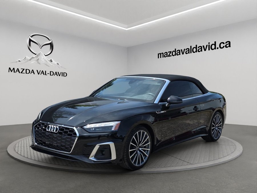 Audi A5 cabriolet Progressiv 45 TFSI quattro, S-LINE, Navigation, Détecteur d'angles morts 2023 Noir