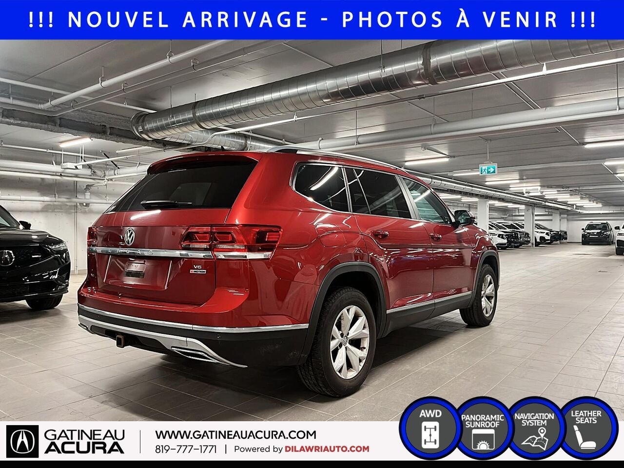 Volkswagen Atlas Highline 3.6 FSI 4MOTION 2018 Rouge Ottawa & Gatineau - photo #4