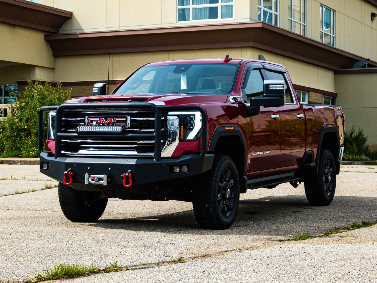 2025 GMC Sierra 3500HD 4WD Crew Cab 159 SLT Red Sherwood Park - photo #3