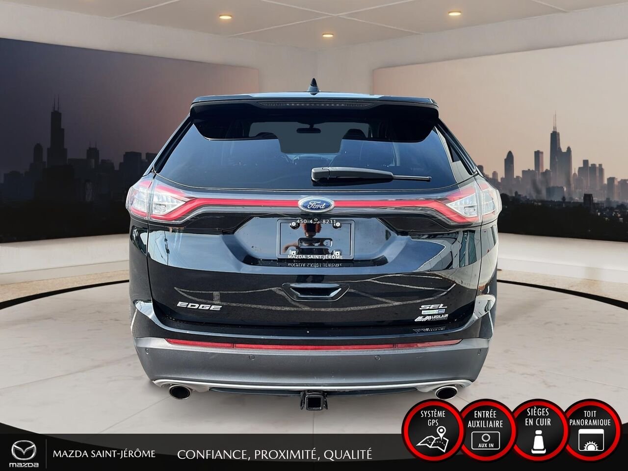 Ford Edge SEL | AWD | TOIT PANORAMIQUE | CUIR | 2018 Noir Saint-Jérôme - photo #6