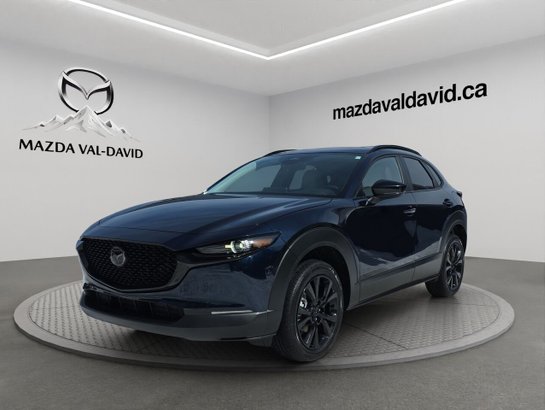 Mazda CX-30 GS AWD 2.5 S Kuro AWD, Toit ouvrant, Sièges en similicuir, Barre de toit peintes. 2026 Bleu cristal foncé mica