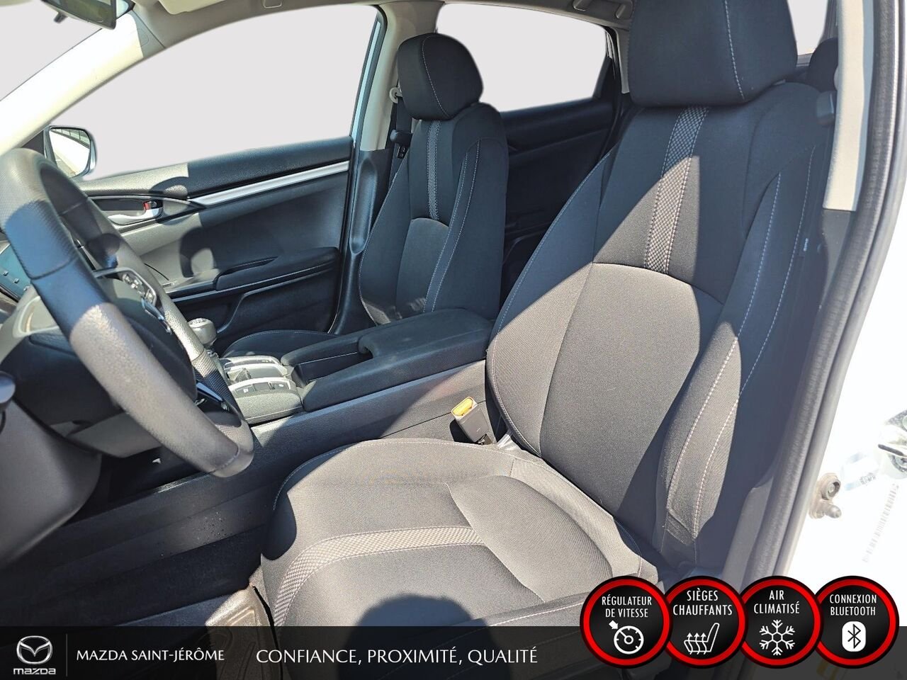 2020 Honda Civic Berline LX | MANUELLE | MAGS NOIR | CLEAN CARFAX | White Saint-Jérôme - photo #16