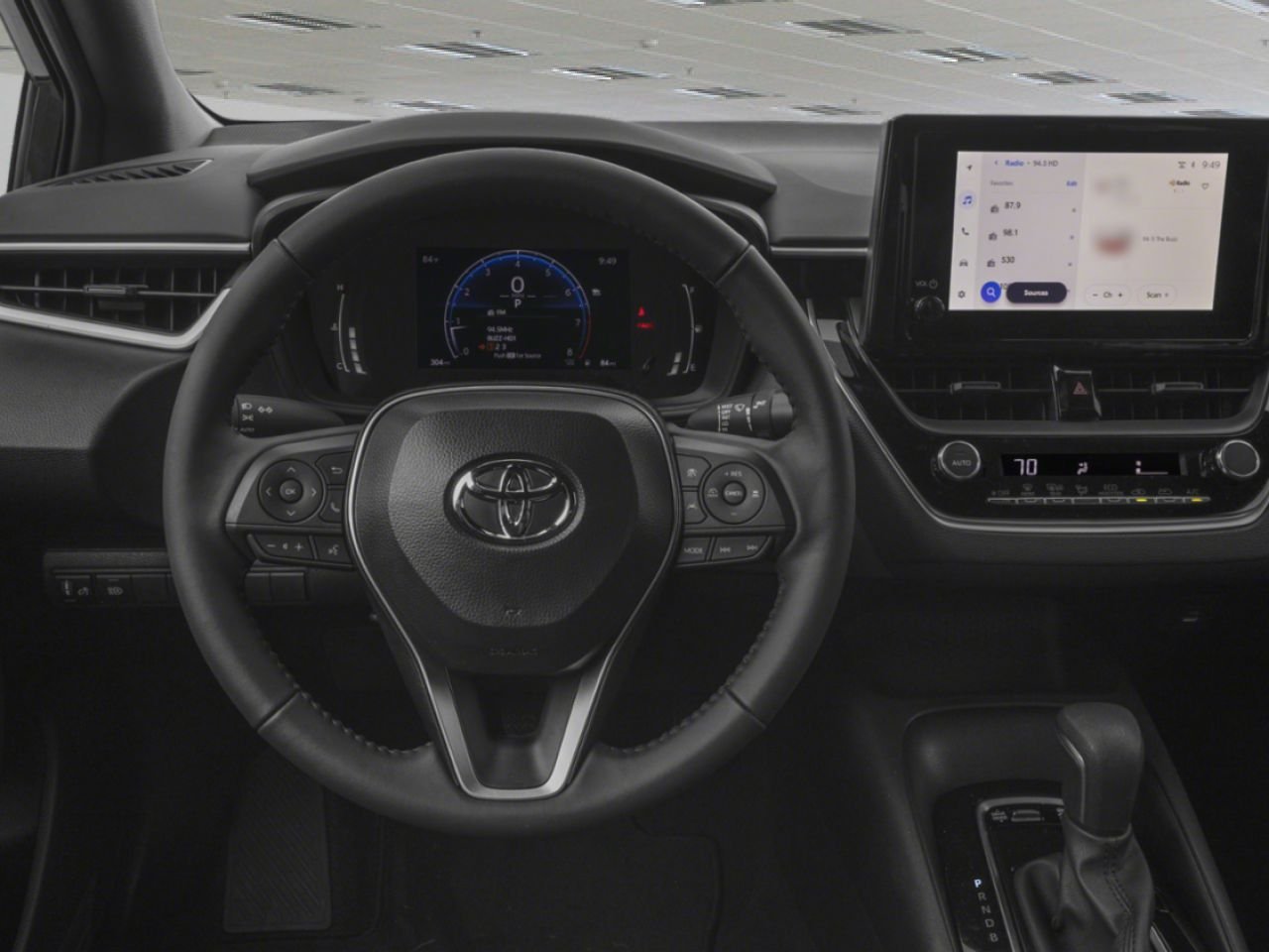 2026 TOYOTA Corolla Features a 2.0-liter 4-cylinder engine (169 hp) paired with a CVT, distinctive 18-inch alloy wheels, a power moonroof, a wireless smartphone charging pad, and a heated leather-wrapped steering wheel Midnight Black Metallic Mississauga - photo #4