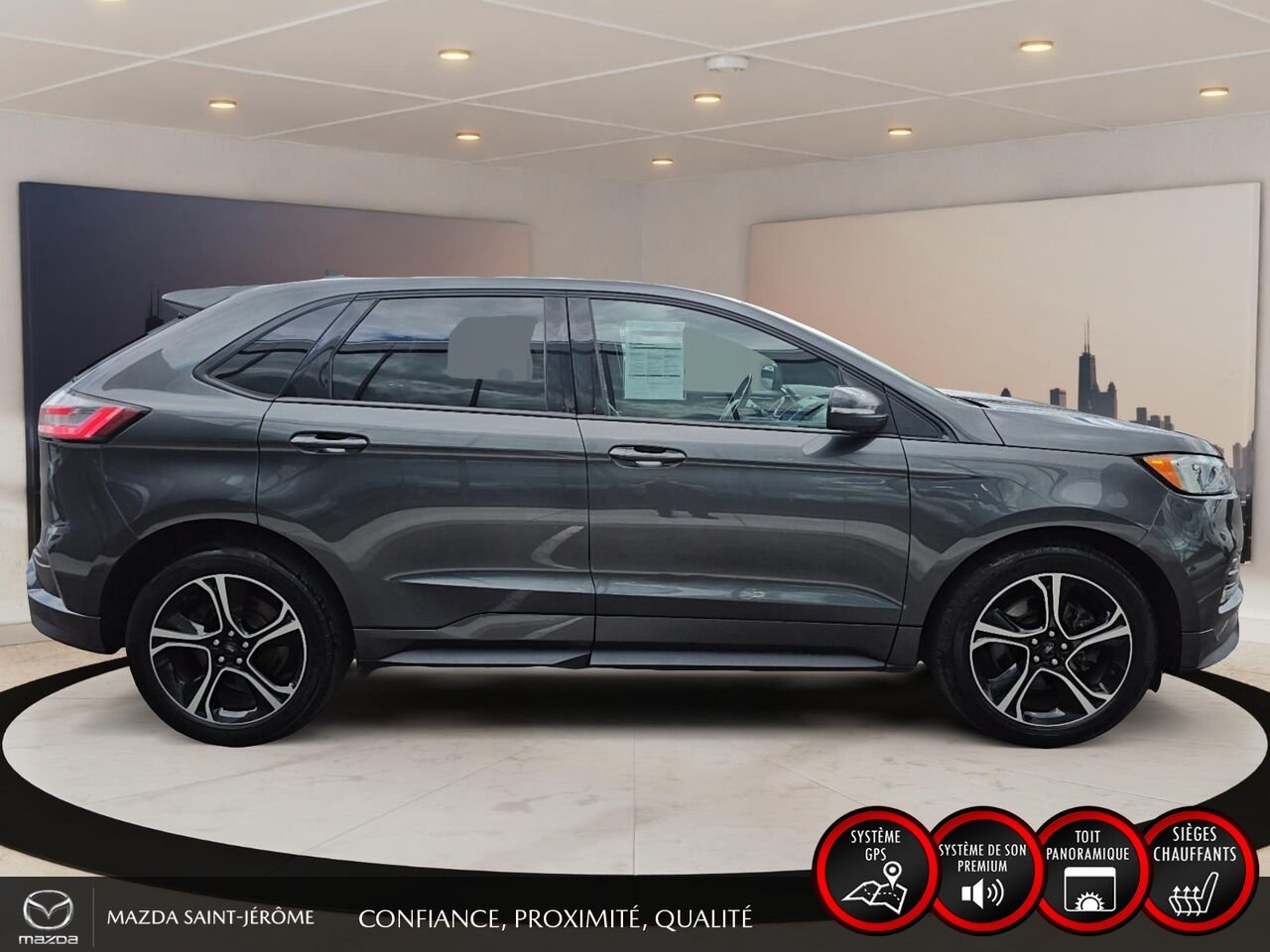 2020 Ford Edge ST | TOIT PANO | AWD | CUIR | Grey Saint-Jérôme - photo #4