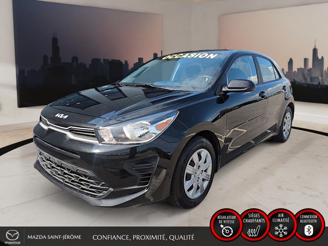 Kia Rio 5 portes LX+ | 50 728 KM | AUTOMATIQUE | CAMÉRA DE RECUL 2023 Noir Saint-Jérôme - photo #0