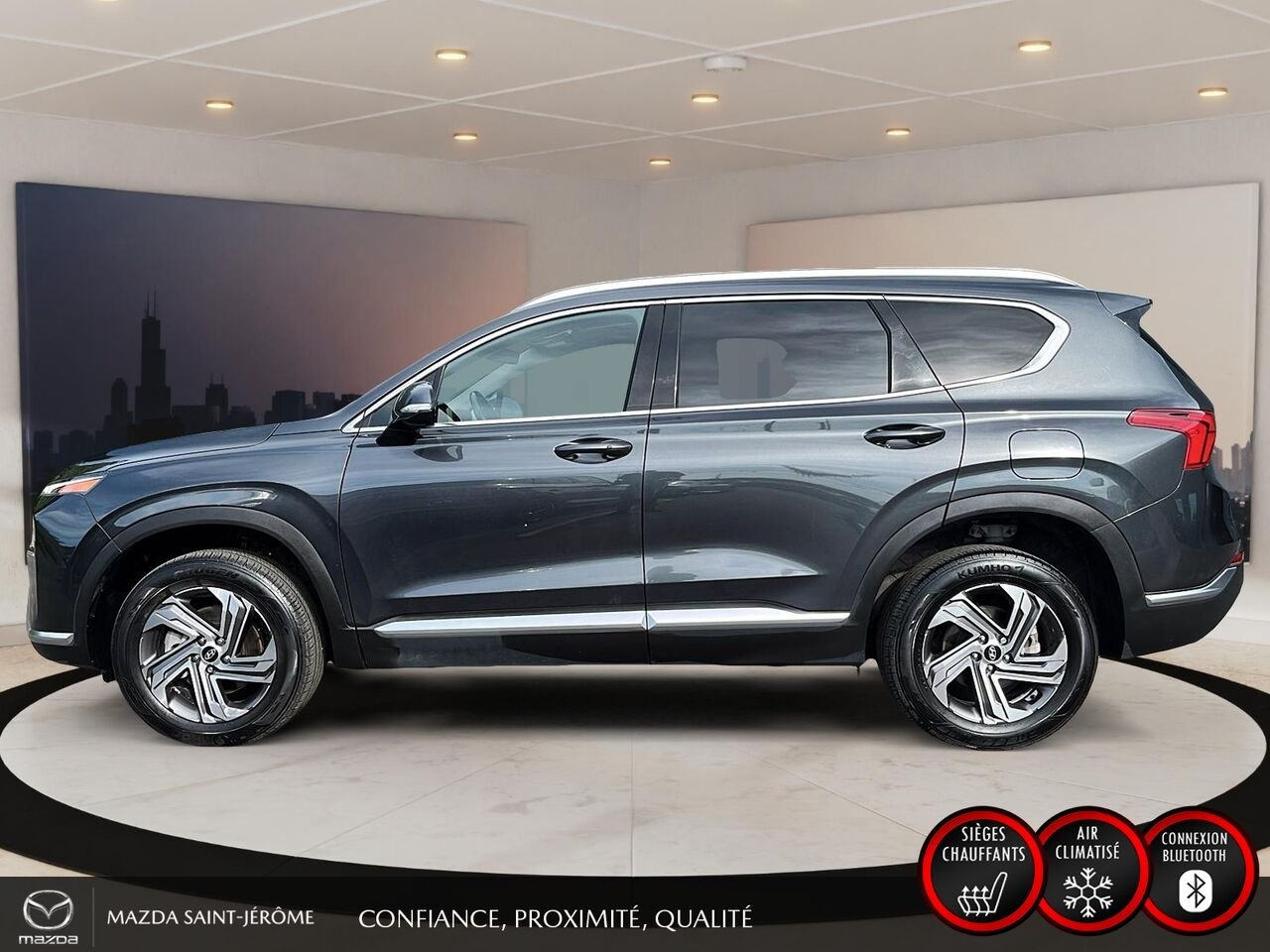 2023 Hyundai Santa Fe Preferred TI ens. Trend | TOIT PANO | SIMILICUIR | AWD | 52 771 KM Grey Saint-Jérôme - photo #10