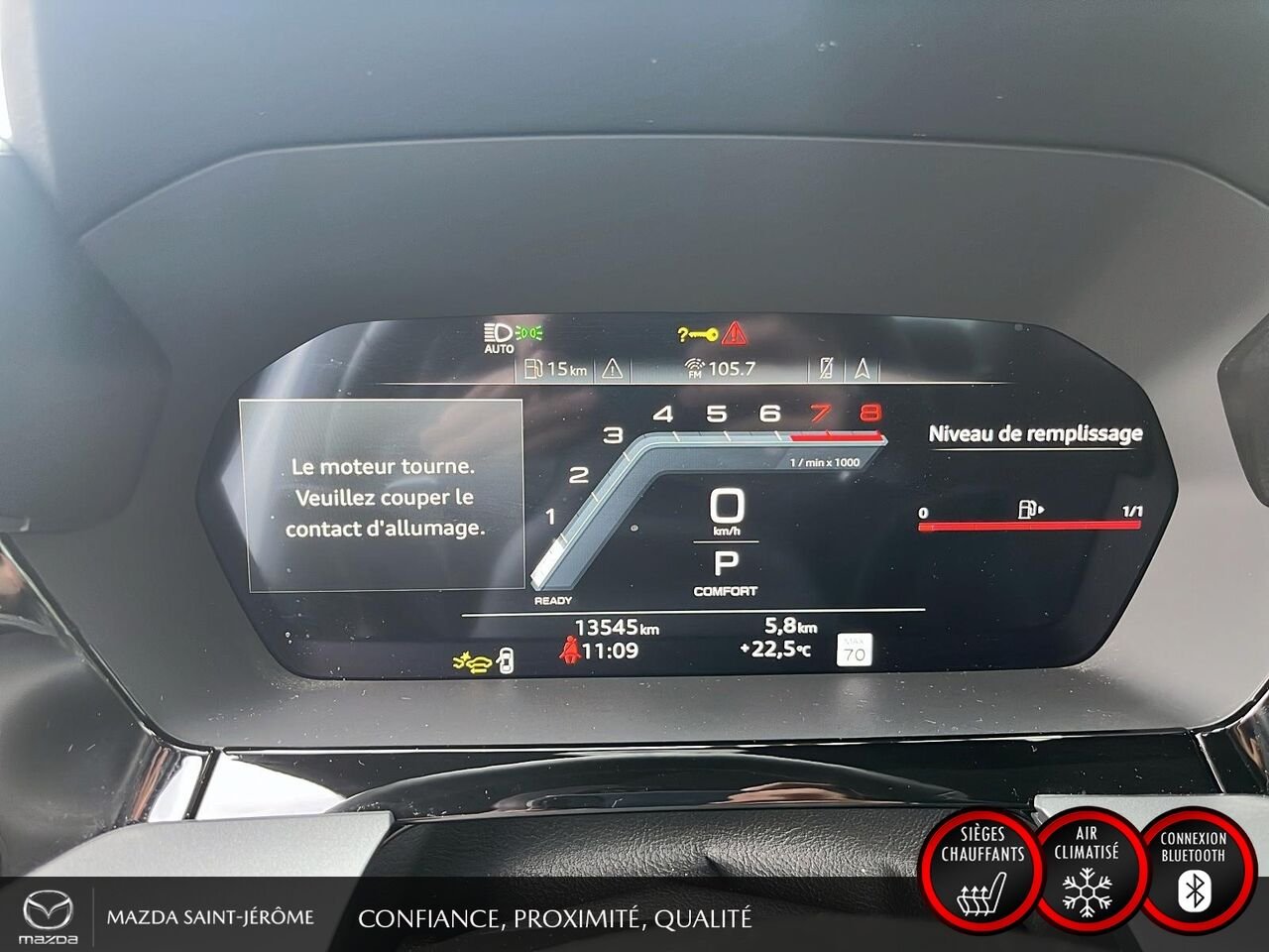 Audi A3 berline Technik 40 TFSI quattro | TOIT OUVRANT | MAGS NOIR | 2025 Blanc Saint-Jérôme - photo #15