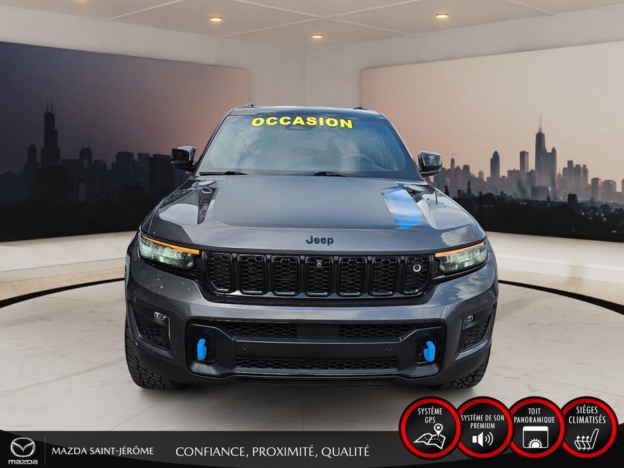 Jeep Grand Cherokee 4xe Trailhawk | TOIT PANO | TV/DVD | 4X4 | 2022 Gris