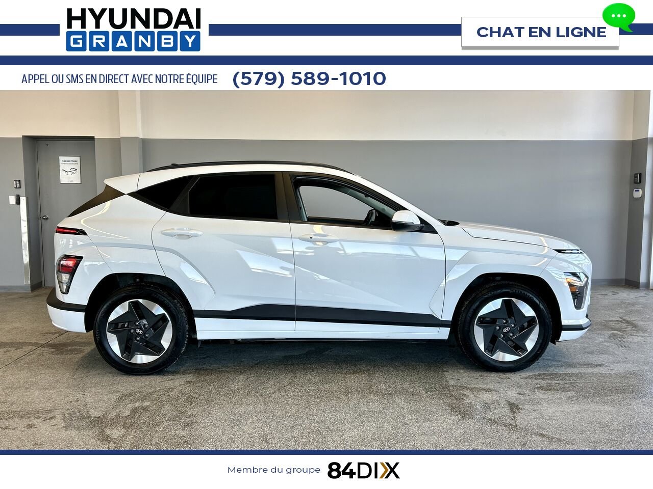 2024 Hyundai Kona Electric White Granby - photo #7
