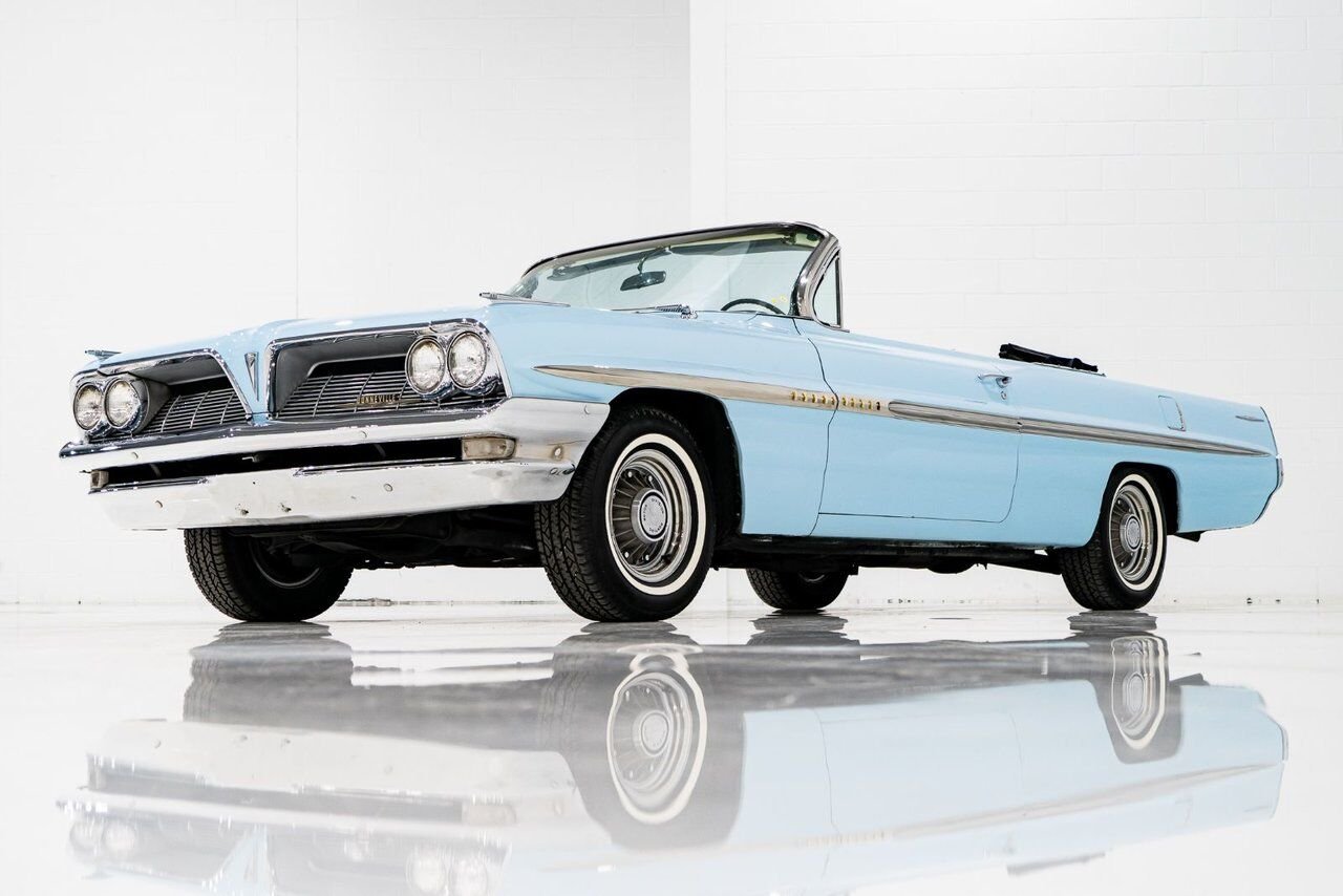 Pontiac Bonneville **PRIX EN USD**C8 Suffix 389cu.in. TriPower 4 Speed 1961 Bleu Montréal - photo #31