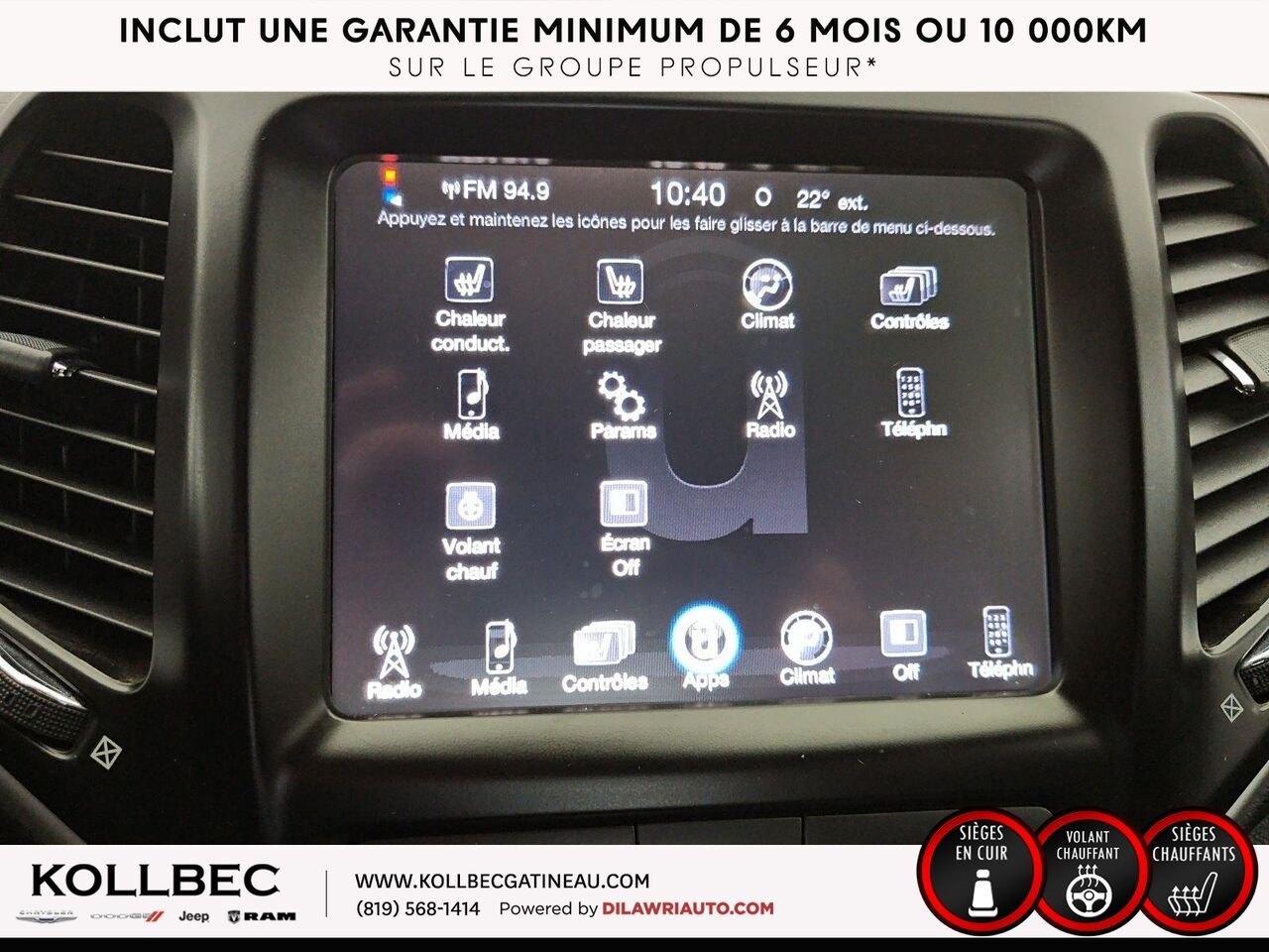 JEEP CHEROKEE Trailhawk 4x4 2018 Bleu Ottawa & Gatineau - photo #3
