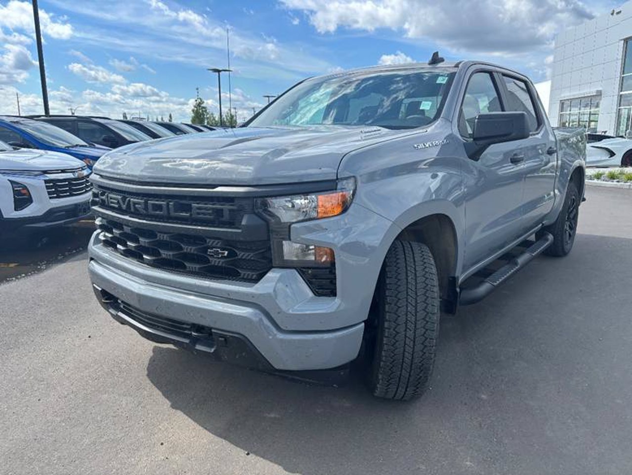 2025 Chevrolet Silverado 1500 4WD Crew Cab 147 Custom Grey Sherwood Park - photo #2