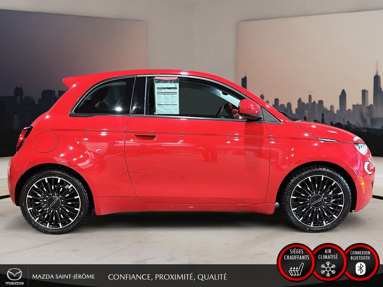 FIAT 500e Édition (RED) | CLEAN CARFAX | 2024 Rouge Saint-Jérôme - photo #4