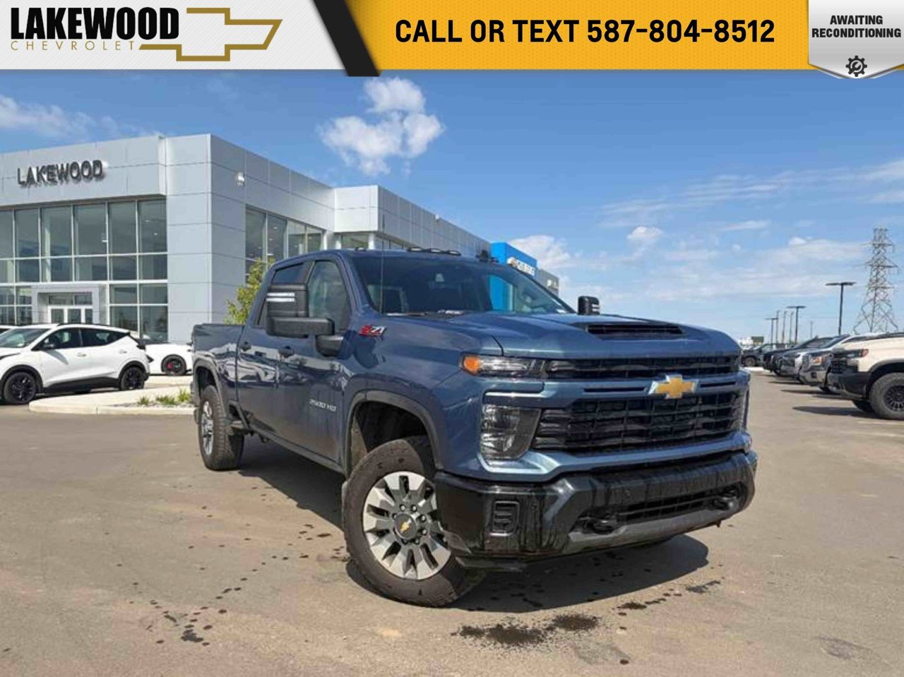 2026 Chevrolet Silverado 2500HD 4WD Crew Cab 159 Custom Blue Sherwood Park - photo #0