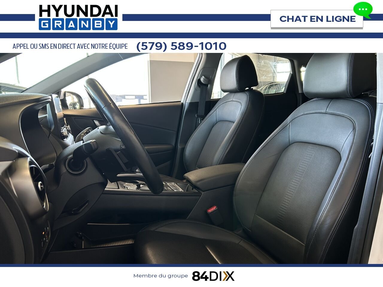 Hyundai Kona électrique 2023 Blanc Granby - photo #11