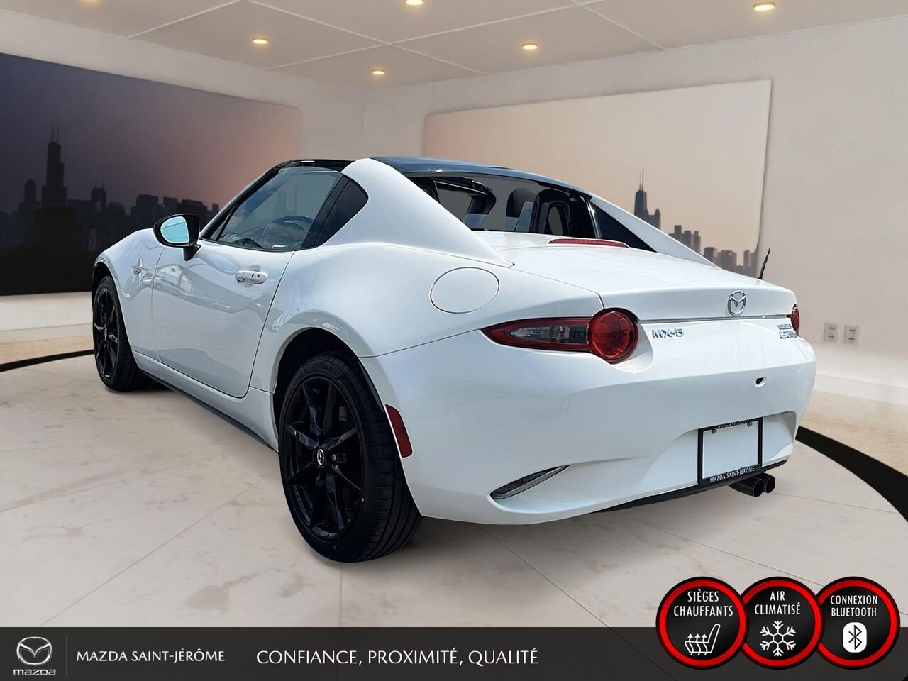 2023 Mazda MX-5 RF GS-P | MAGS NOIR | TOIT ÉLECTRIQUE | AUTOMATIQUE | White Saint-Jérôme - photo #9