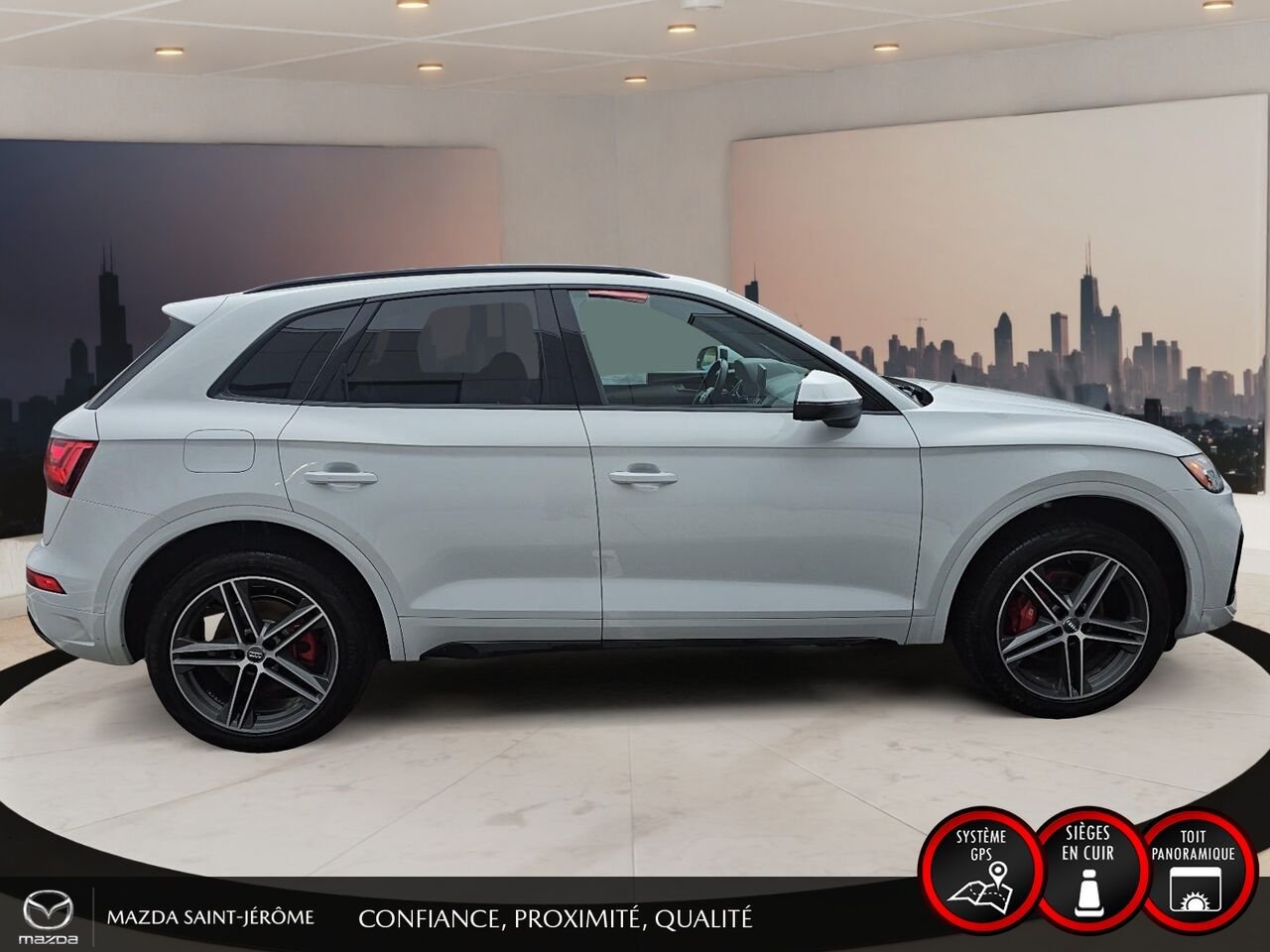 2022 Audi SQ5 Progressiv 3.0 TFSI quattro | CUIR ROUGE | TOIT PANO | White Saint-Jérôme - photo #4