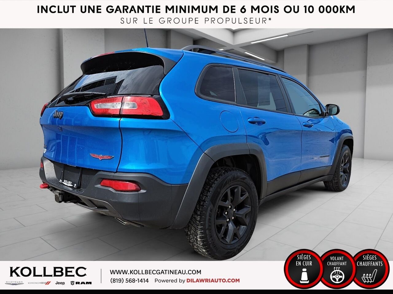 JEEP CHEROKEE Trailhawk 4x4 2018 Bleu Ottawa & Gatineau - photo #13