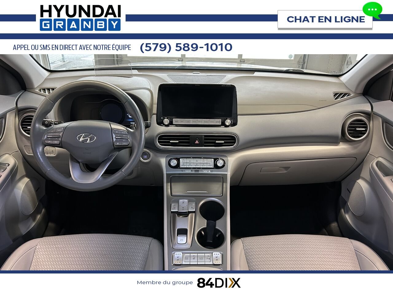 Hyundai Kona électrique 2020 Blanc Granby - photo #9