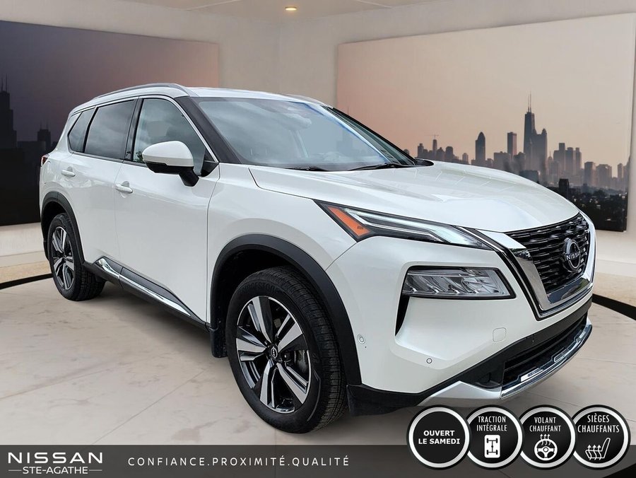 Nissan Rogue Platine | TOIT PANORAMIQUE | CUIR | AWD | CLIM 2 ZONES | 2023 Blanc