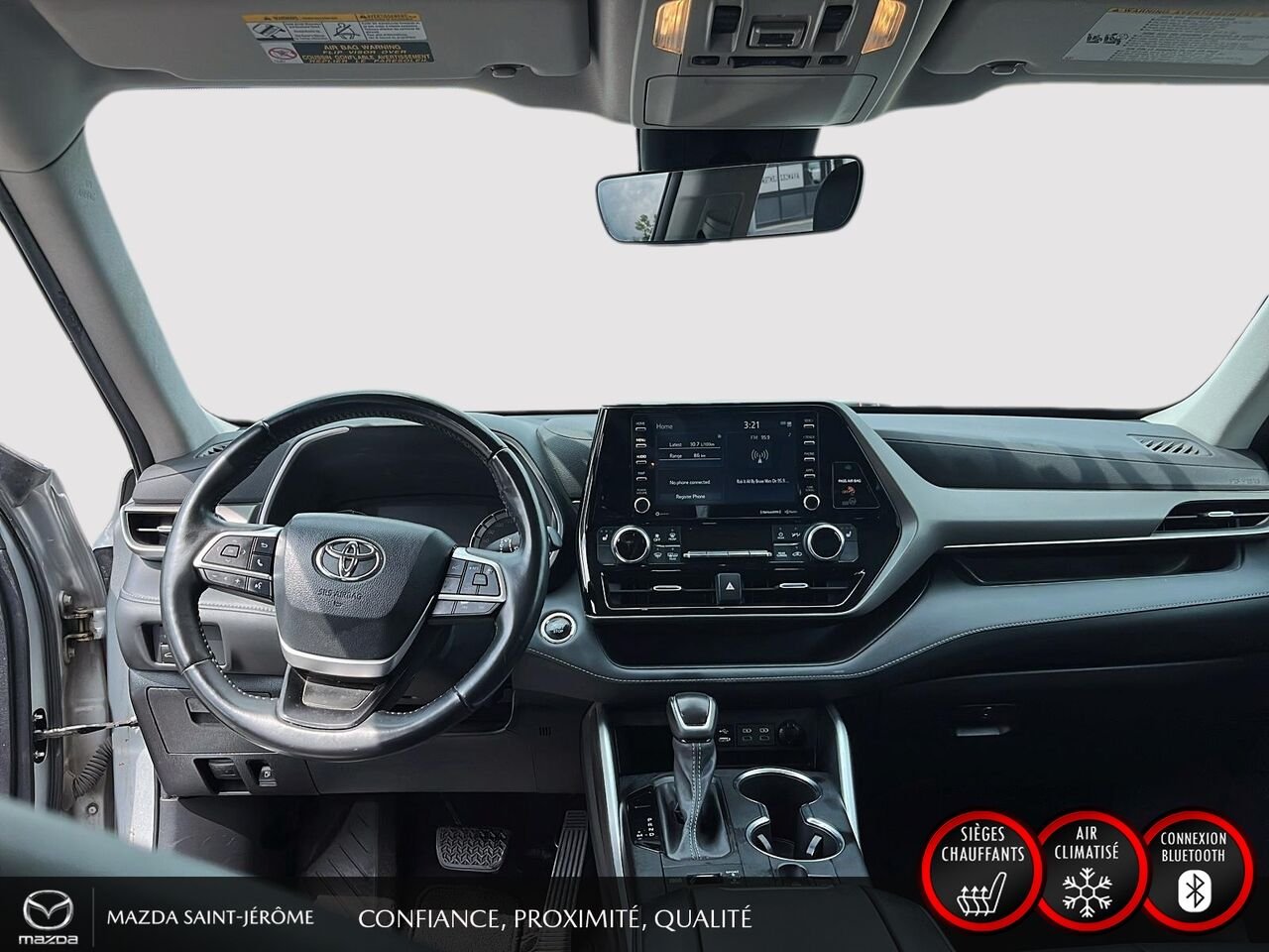 Toyota Highlander XLE | TOIT OUVRANT | CUIR | AWD | 2022 Argent Saint-Jérôme - photo #23