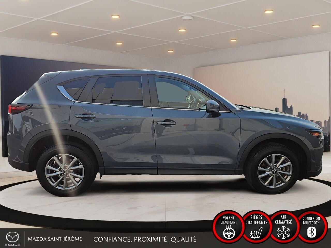 Mazda CX-5 GS | AWD | CUIR | 2023 Gris Saint-Jérôme - photo #4