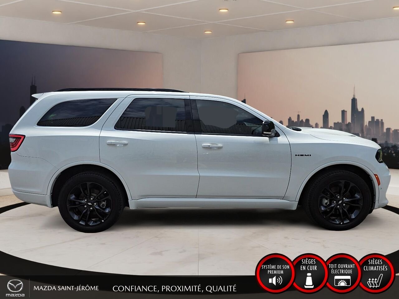 2025 Dodge Durango R/T | BLACK TOP | GROUPE REMORQUAGE | TOIT OUVRANT | White Saint-Jérôme - photo #4