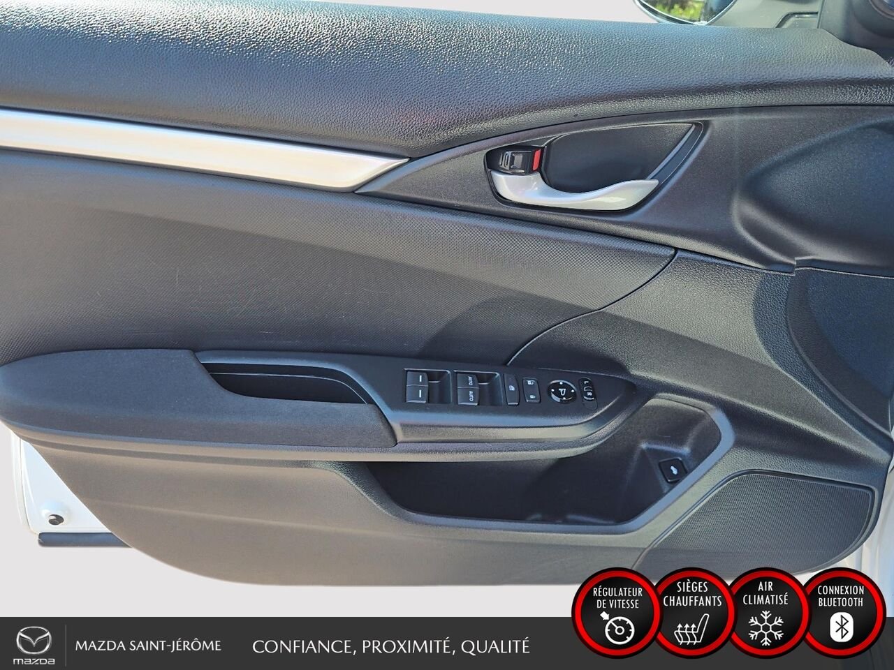 2020 Honda Civic Berline LX | MANUELLE | MAGS NOIR | CLEAN CARFAX | White Saint-Jérôme - photo #11