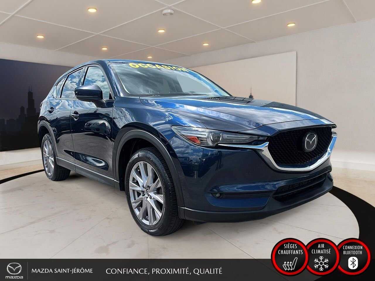 2019 Mazda CX-5 GT Turbo | TOIT OUVRANT | CUIR | AWD | Blue Saint-Jérôme - photo #3