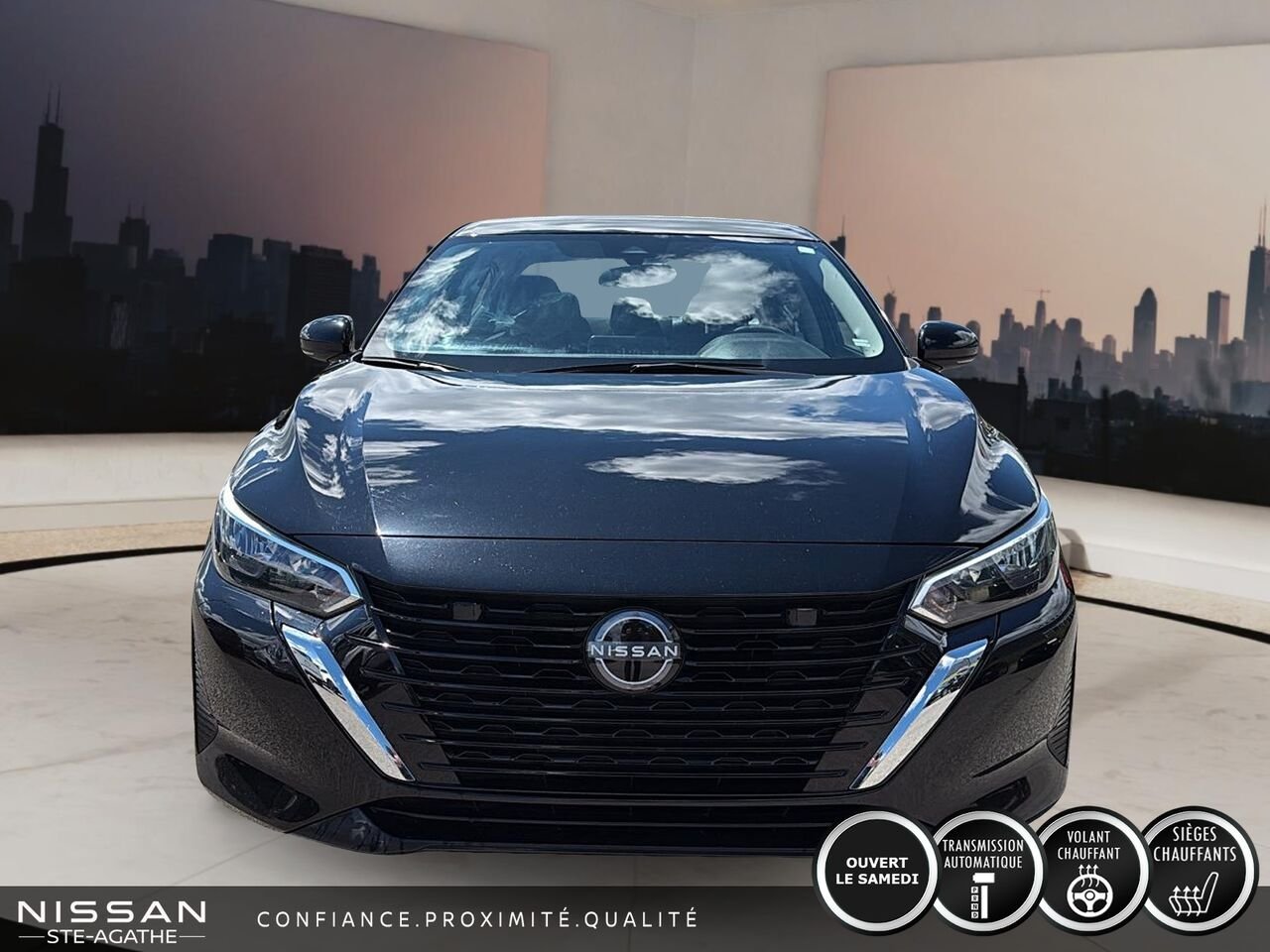 Nissan Sentra SV | CARPLAY | CAMÉRA DE RECUL | UN SEUL PROPRIÉTAIRE 2024 Noir Saint-Jérôme - photo #1