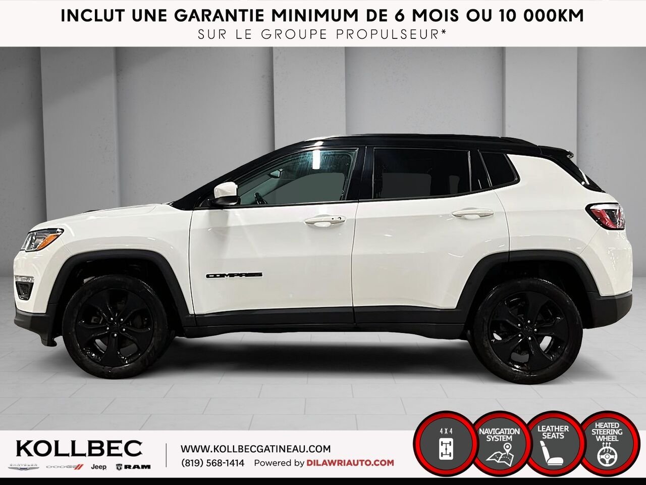 Jeep Compass NORTH AWD 2020 Blanc Ottawa & Gatineau - photo #17