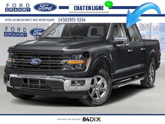 Ford F-150 XLT cabine SuperCrew 4RM caisse de 5,5 pi 2025 Noir agate métallisé