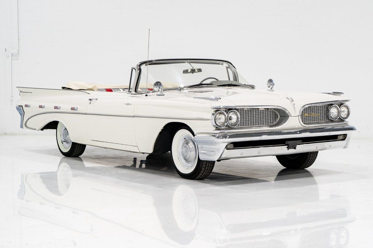 Pontiac PARISIENNE **PRIX EN USD** Fully restored with 261cu.in. and GM built sheet 1959 Blanc Montréal - photo #28